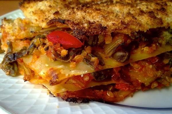 Foto de la receta de lasaña vegetariana Receta de lasaña vegetariana