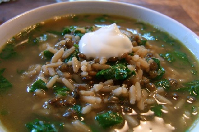 Foto de la receta de lentejas con espinacas Receta de lentejas con espinacas