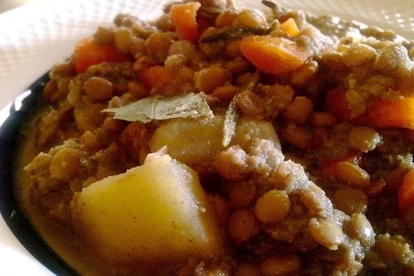 Foto de la receta de lentejas vegetarianas Receta de lentejas vegetarianas