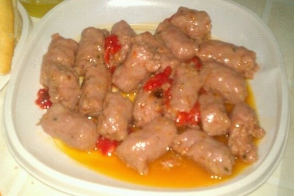 Foto de la receta de longaniza con pimientos Receta de longaniza con pimientos