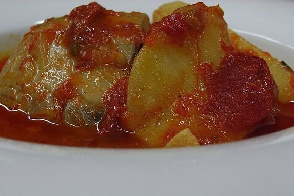 Foto de la receta de marmitako de atún Receta de marmitako de atún