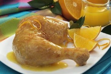 Foto de la receta de muslos de pollo con naranja Receta de muslos de pollo con naranja