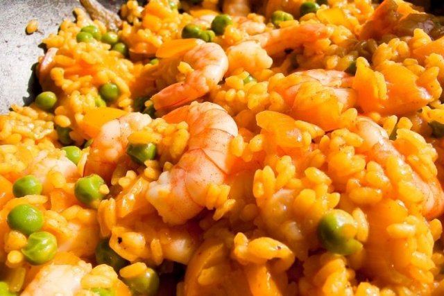 Foto de la receta de paella con mariscos Receta de paella con mariscos