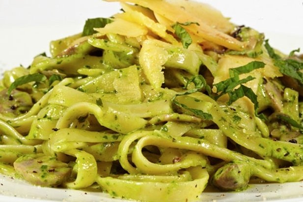 Foto de la receta de pasta al pesto Receta de pasta al pesto
