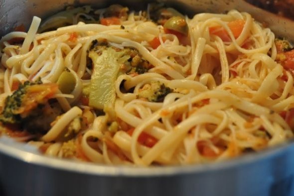 Foto de la receta de pasta casera con brócoli Receta de pasta casera con brócoli