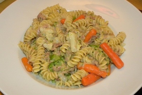 Foto de la receta de pasta con atún Receta de pasta con atún