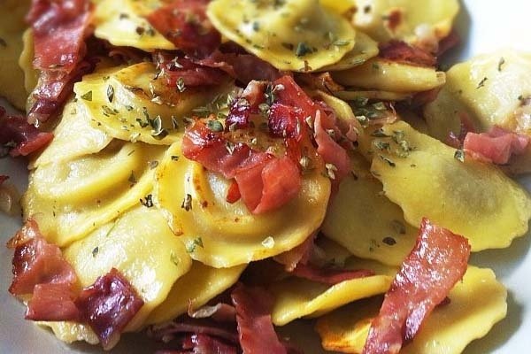 Foto de la receta de pasta con jamón Receta de pasta con jamón
