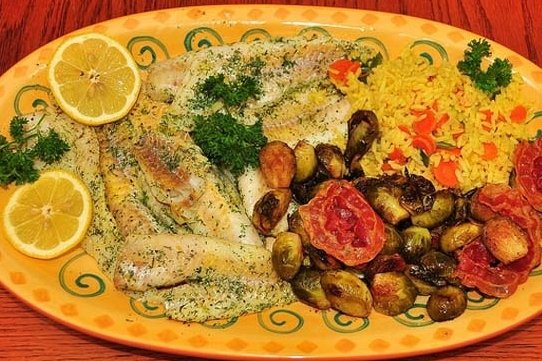 Foto de la receta de pescado con verduras al horno Receta de pescado con verduras al horno