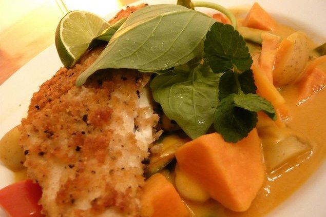 Foto de la receta de pescado en salsa de coco Receta de pescado en salsa de coco