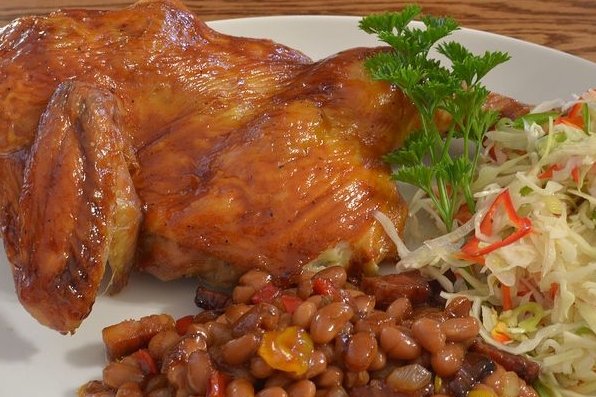 Foto de la receta de pollo al horno a la naranja Receta de pollo al horno a la naranja