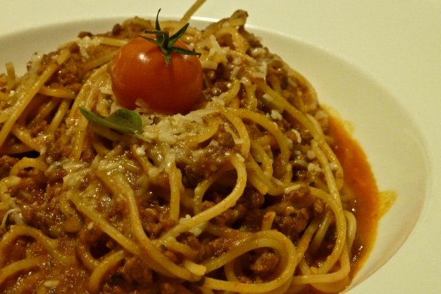 Foto de la receta de pollo con espagueti Receta de pollo con espagueti