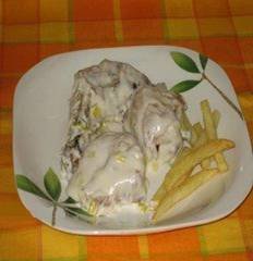 Foto de la receta de pollo en salsa de puerros Receta de pollo en salsa de puerros
