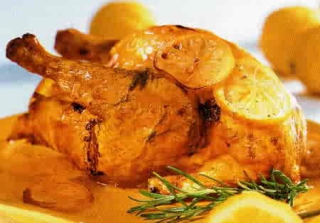 Foto de la receta de pollo rostizado con naranja Receta de pollo rostizado con naranja