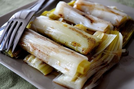 Foto de la receta de puerros a la vinagreta Receta de puerros a la vinagreta