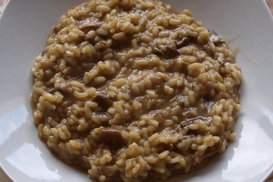 Foto de la receta de risotto con hígados de pollo y jamón Receta de risotto con hígados de pollo y jamón