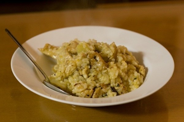 Foto de la receta de risotto con pollo Receta de risotto con pollo