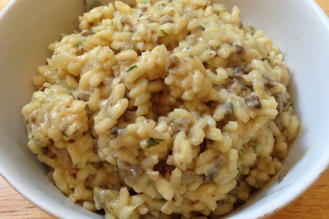 Foto de la receta de risotto con setas Receta de risotto con setas