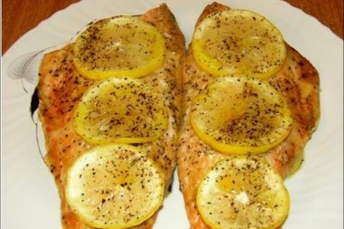 Foto de la receta de salmón con limón al horno Receta de salmón con limón al horno