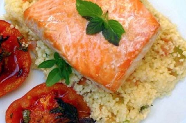 Foto de la receta de salmón rostizado Receta de salmón rostizado