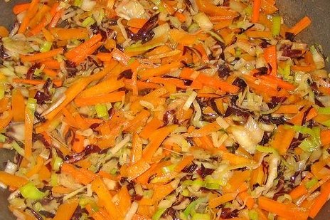 Foto de la receta de salteado de verduras con pollo Receta de salteado de verduras con pollo