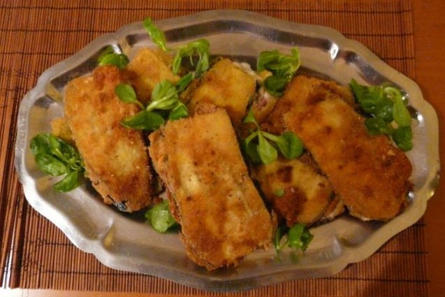 Foto de la receta de san jacobos de berenjena Receta de san jacobos de berenjena