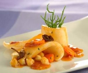 Foto de la receta de sepia con garbanzos Receta de sepia con garbanzos