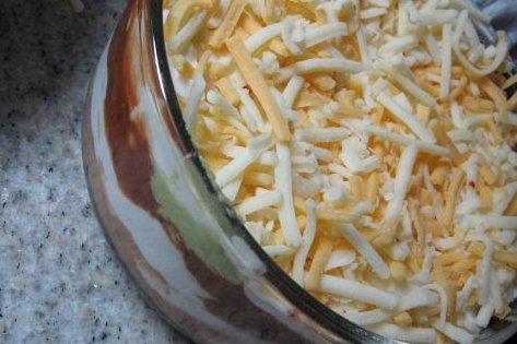 Foto de la receta de seven layer dip Receta de seven layer dip