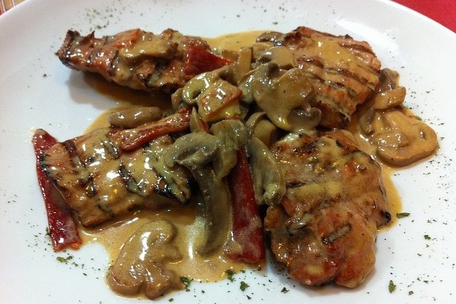 Foto de la receta de solomillo con champiñones Receta de solomillo con champiñones