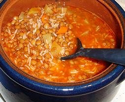 Foto de la receta de sopa de lentejas Receta de sopa de lentejas