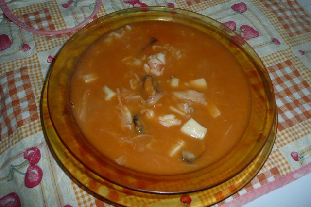 Foto de la receta de sopa de pescado y marisco Receta de sopa de pescado y marisco