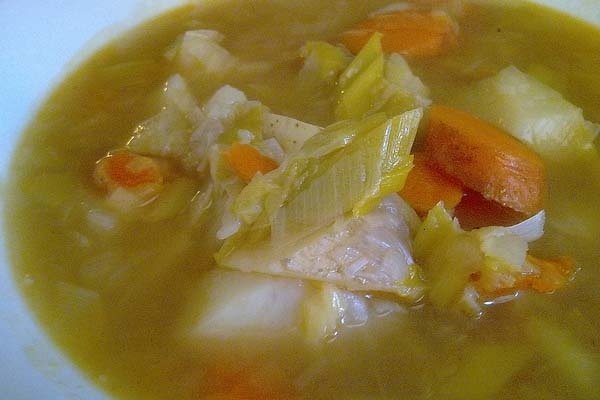 Foto de la receta de sopa de pollo con picadillo Receta de sopa de pollo con picadillo