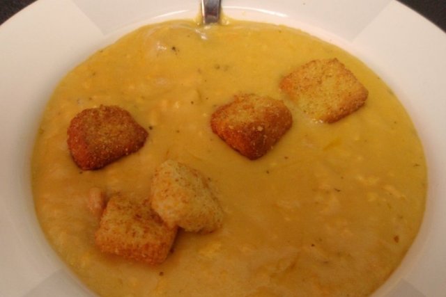 Foto de la receta de sopa de queso Receta de sopa de queso