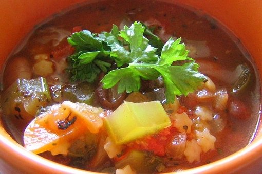 Foto de la receta de sopa minestrone Receta de sopa minestrone