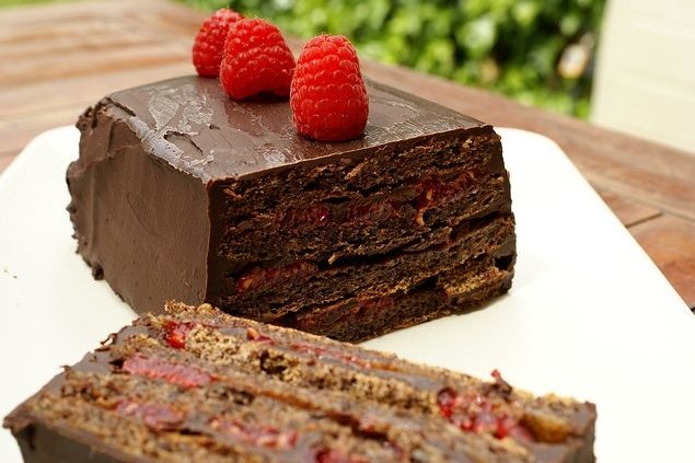 Foto de la receta de tarta de galletas con chocolate Receta de tarta de galletas con chocolate