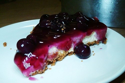 Foto de la receta de tarta de queso y arándanos Receta de tarta de queso y arándanos
