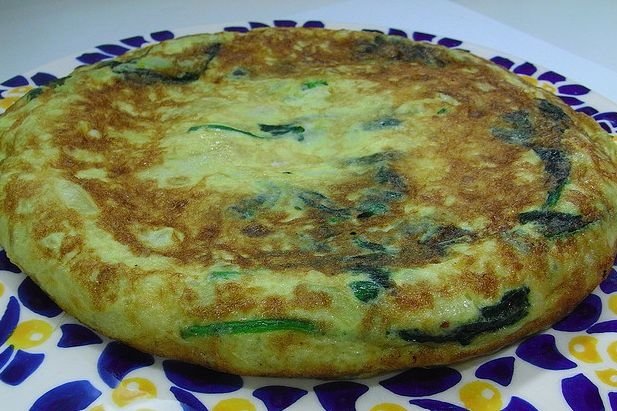 Foto de la receta de tortilla de espinacas Receta de tortilla de espinacas