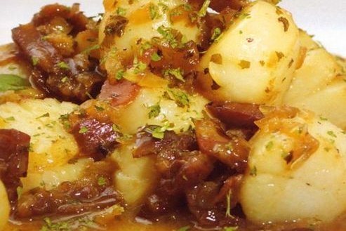 Foto de la receta de vieiras con jamón Receta de vieiras con jamón