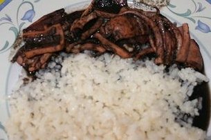 Receta de arroz blanco con calamares