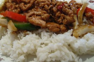Receta de arroz cocido con cerdo