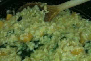 Receta de arroz con calabaza y espinacas