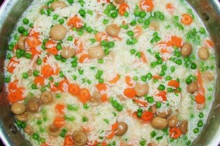 Receta de arroz con champiñones
