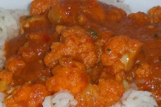 Receta de arroz con coliflor al curry