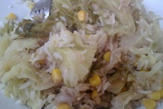 Receta de arroz con coliflor y maíz