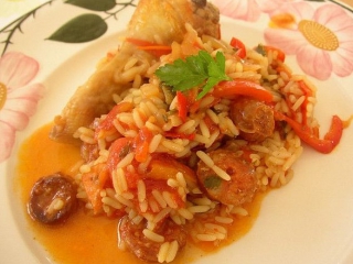 Receta de arroz con pollo y chorizo