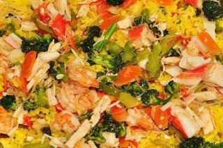 Receta de arroz con verduras y gambas