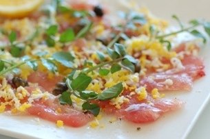 Receta de atún en carpaccio