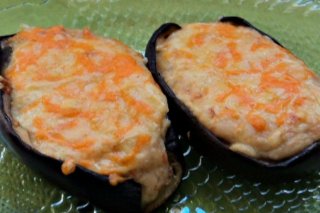 Foto de la receta de berenjenas rellenas de langostinos en thermomix Receta de berenjenas rellenas de langostinos en thermomix