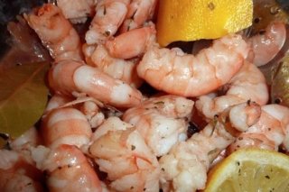 Receta de camarones con especias