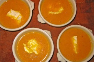 Receta de crema de calabaza con queso ricota