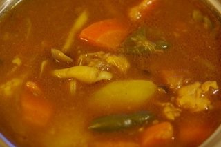 Receta de curry de pollo y verduras